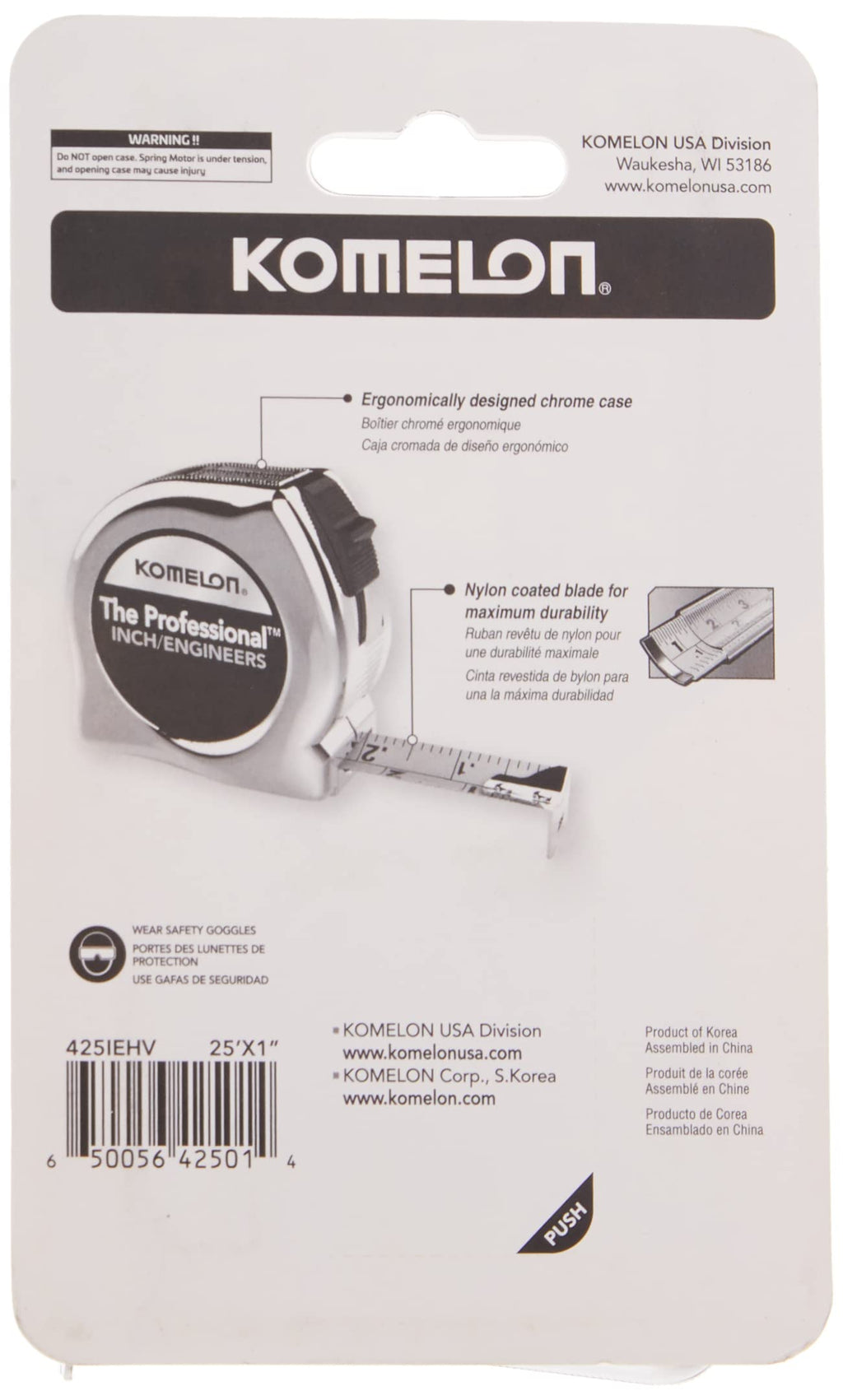 Komelon Tape Measure 25 Feet
