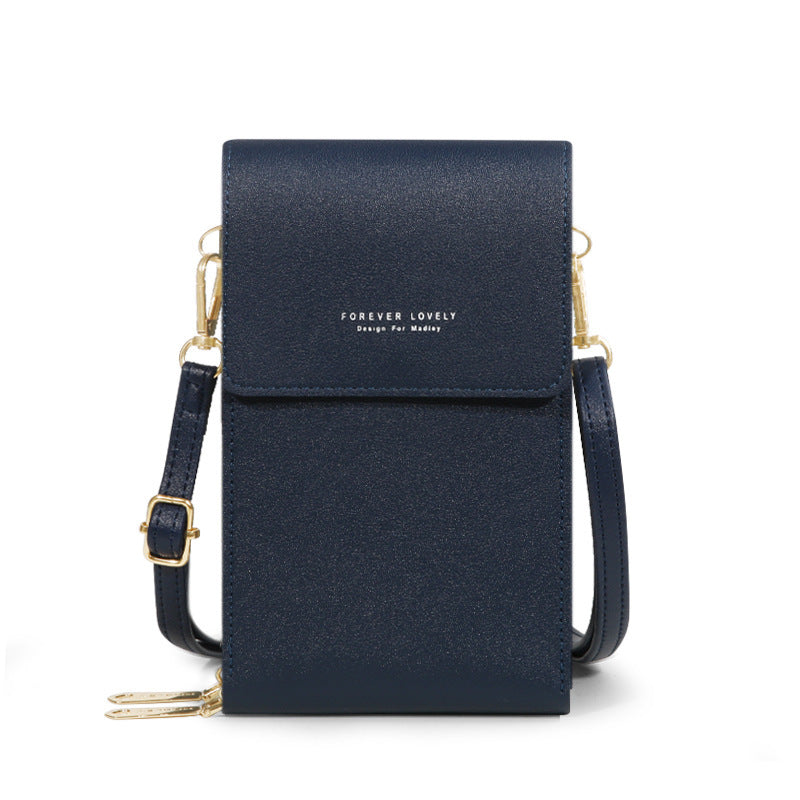 Women's Fashionable Crossbody PU Leather Touch Screen Mobile Wallet