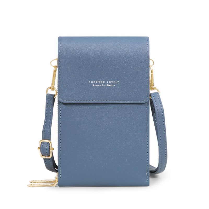 Women's Fashionable Crossbody PU Leather Touch Screen Mobile Wallet